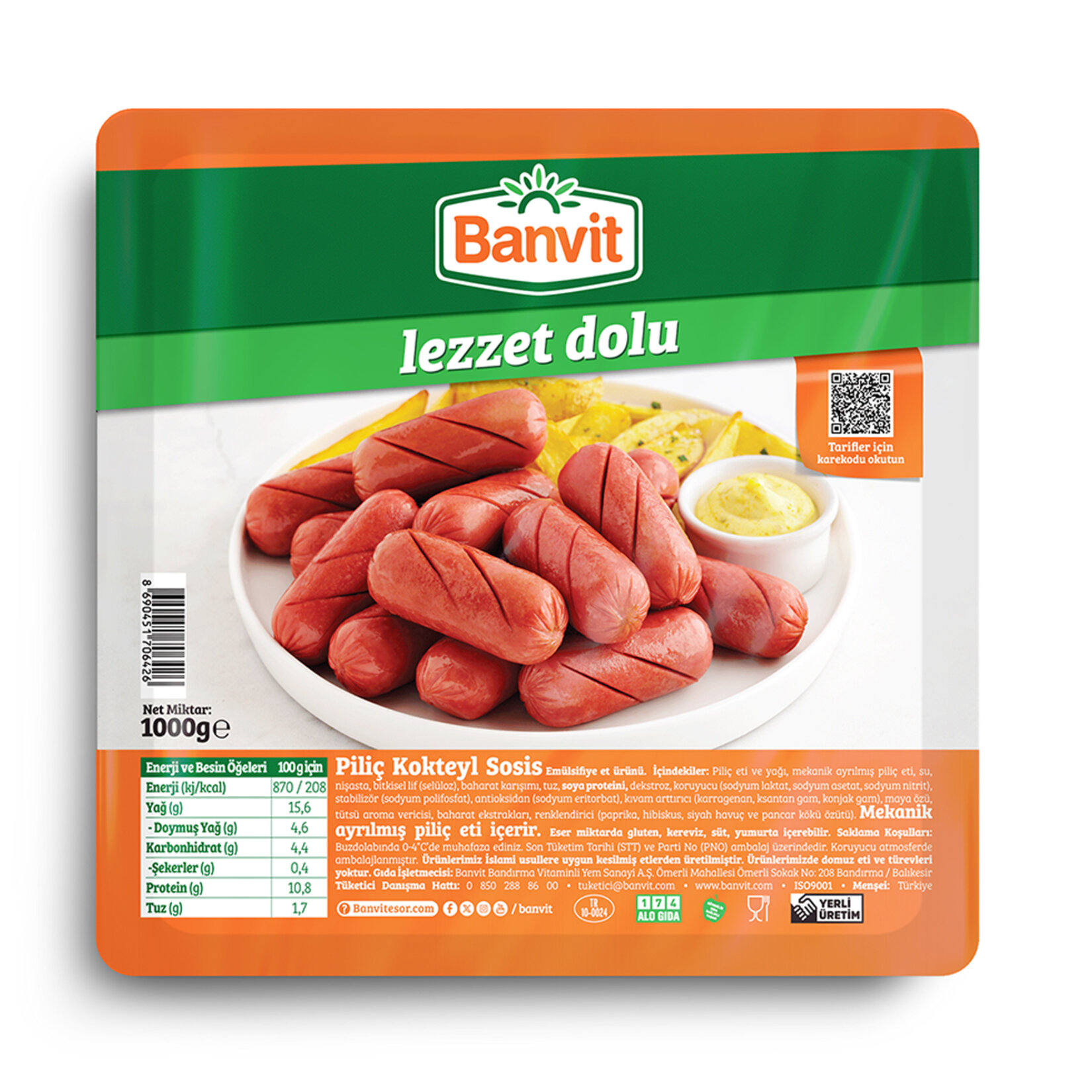 Banvit Piliç Kokteyl Sosis