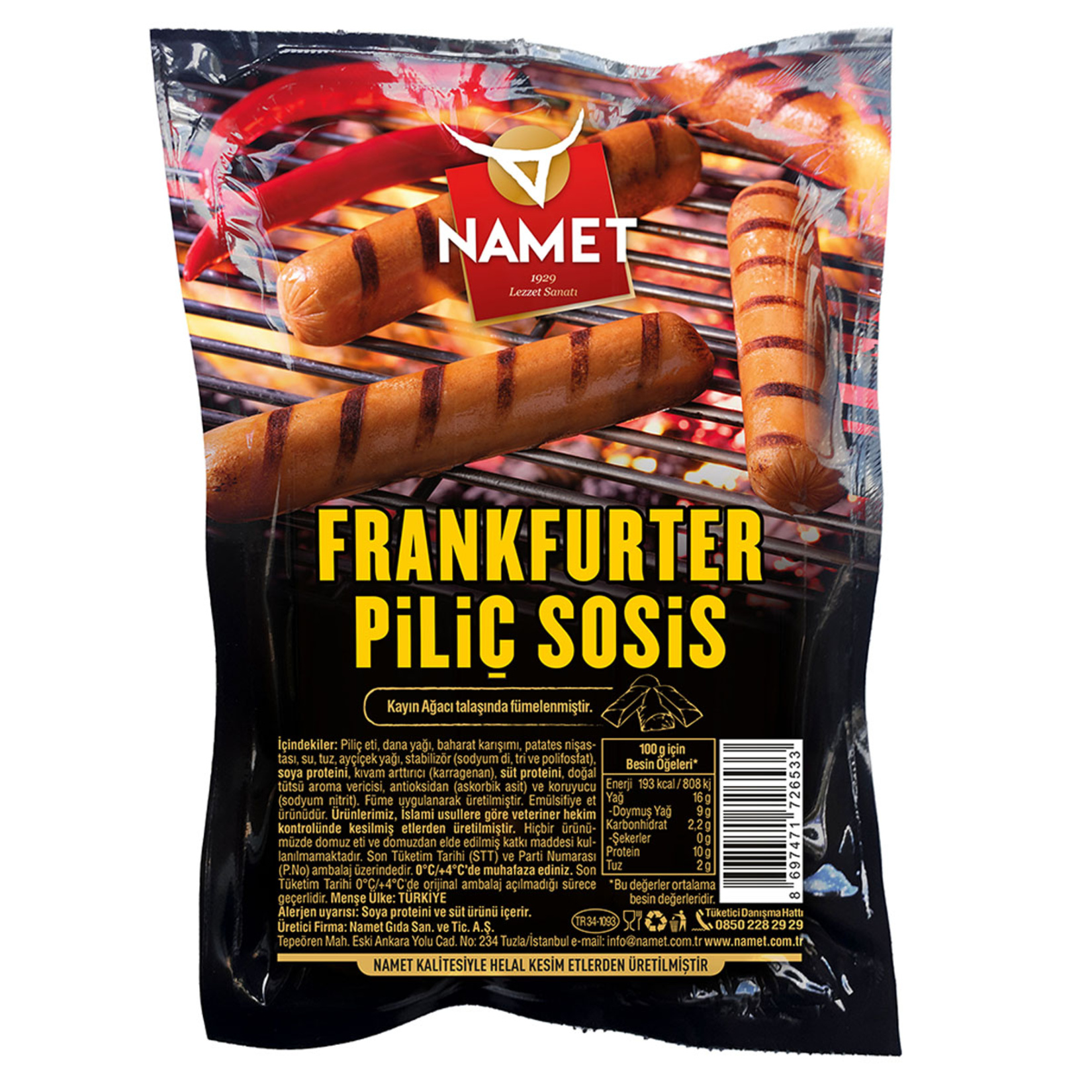 Namet Frankfurter Piliç Sosis
