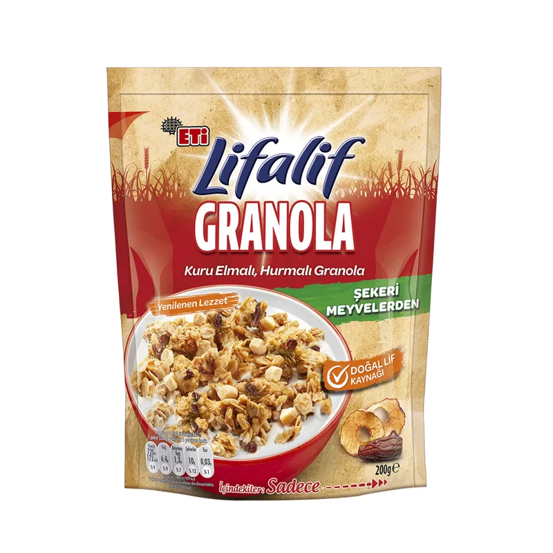 Eti Lifalif Elmalı Hurmalı Granola 200 g