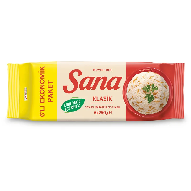 Sana Paket Margarin Klasik 6x250 g