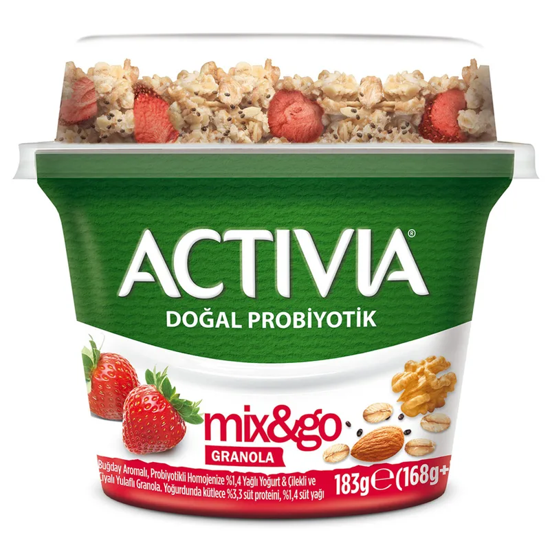 Activia Mix & Go Çilekli Çiyalı Yulaflı Granola 183 g
