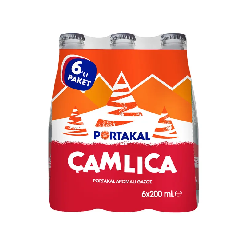 Çamlıca Portakallı Gazoz 6x200 ml Cam Şişe