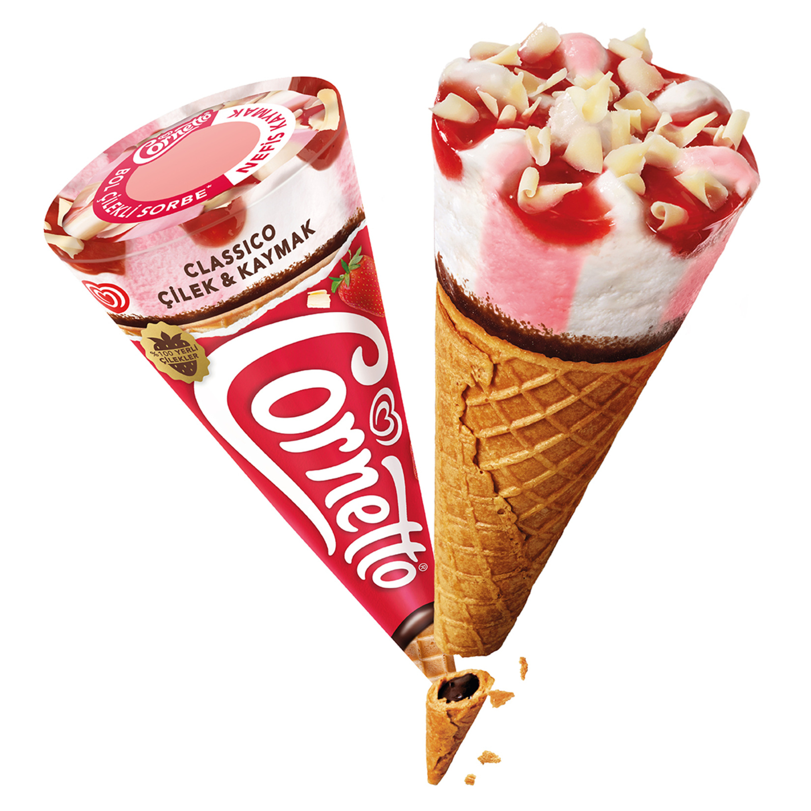 Cornetto Classico Çilek 120 ml