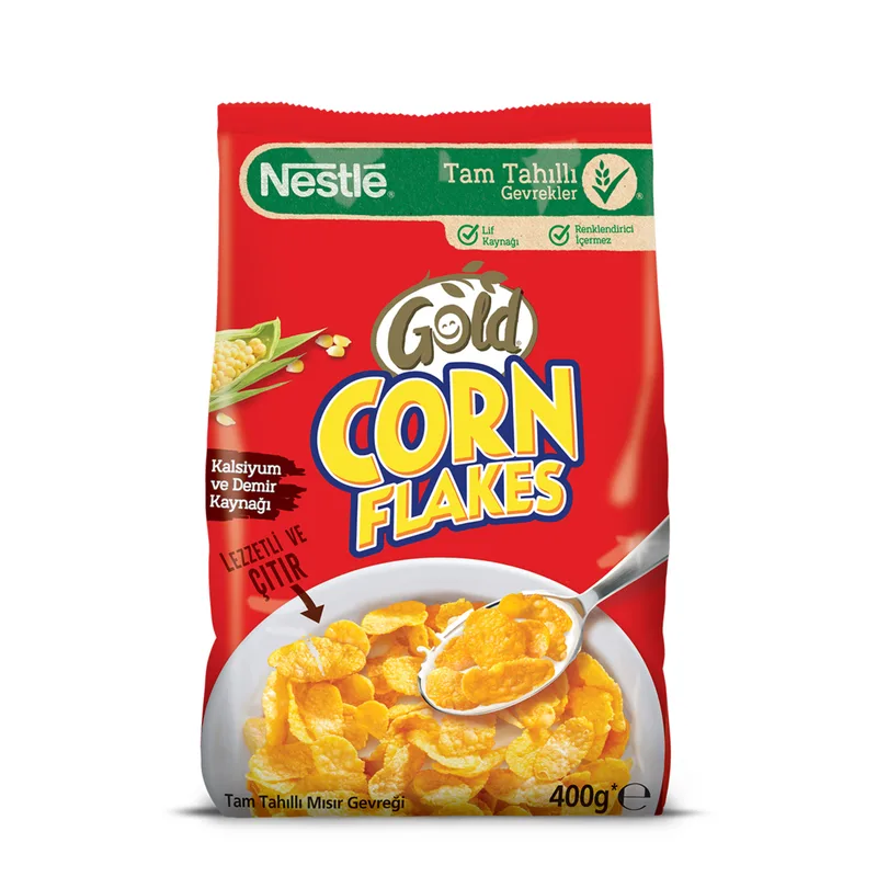 Nestle Gold Corn Flakes Tam Tahıl Mısır Gevreği 400 g