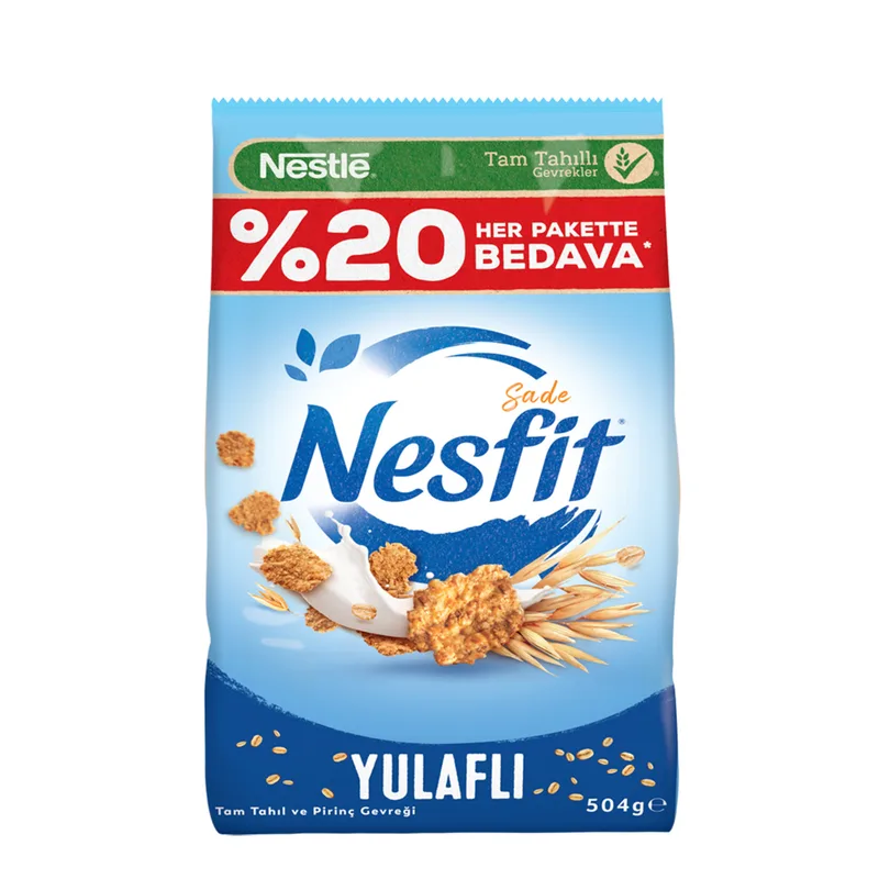 Nesfit Sade Gevrek 504 g %20 Bedava
