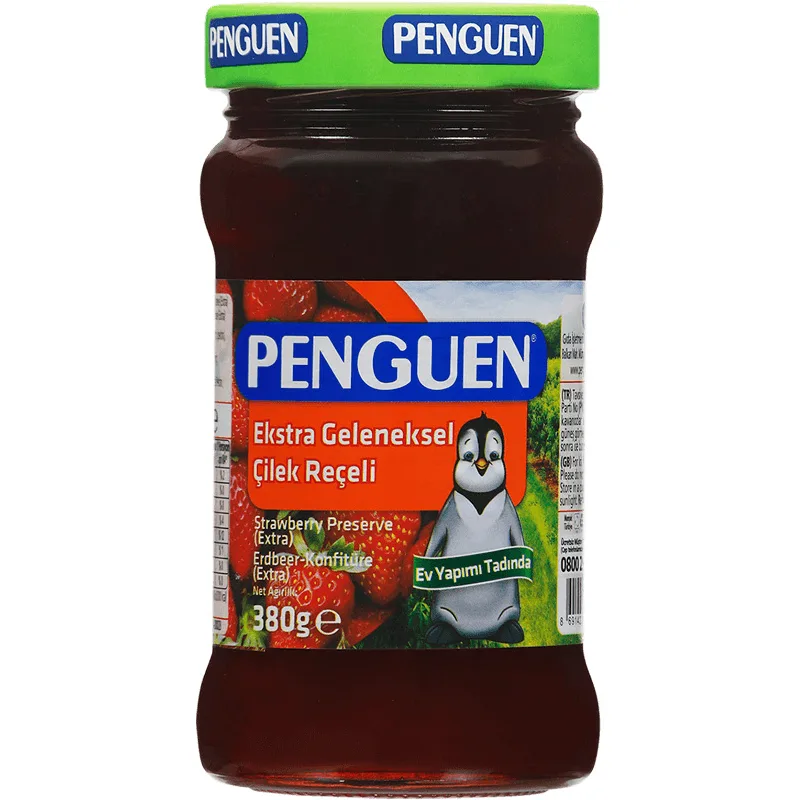 Penguen Ekstra Geleneksel Çilek Reçeli 380 g