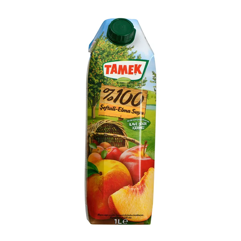 Tamek %100 Şeftali Elma Suyu 1 L