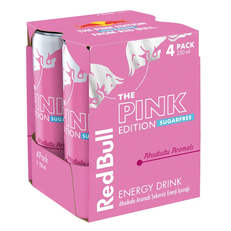 Red Bull Sugarfree Pink Edition Ahududu 4x250 ml Paket