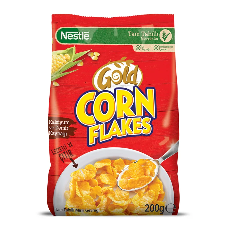 Nestle Gold Corn Flakes Tam Tahıl Mısır Gevreği 200 g