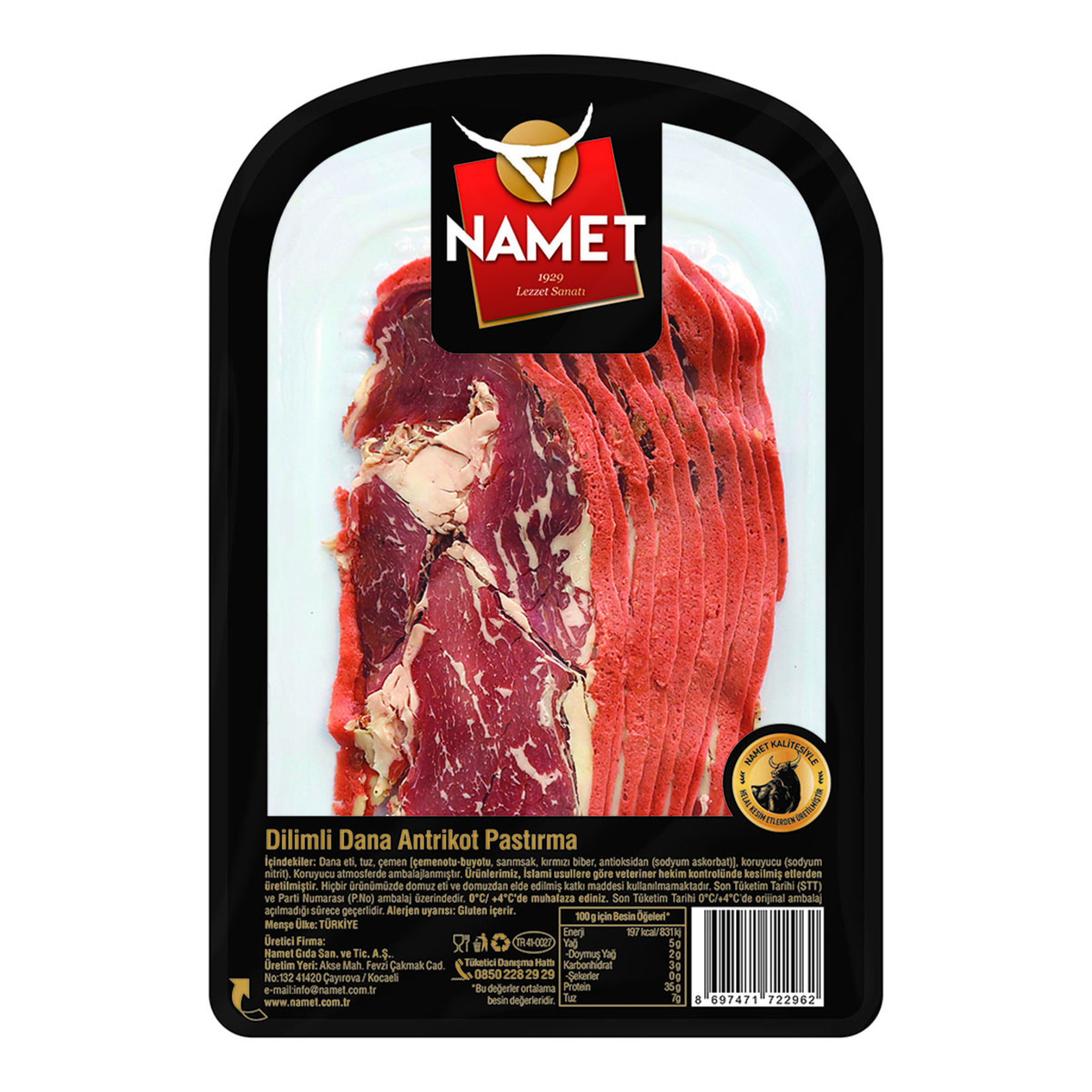 Namet Dana Dilimli Antrikot Pastırma