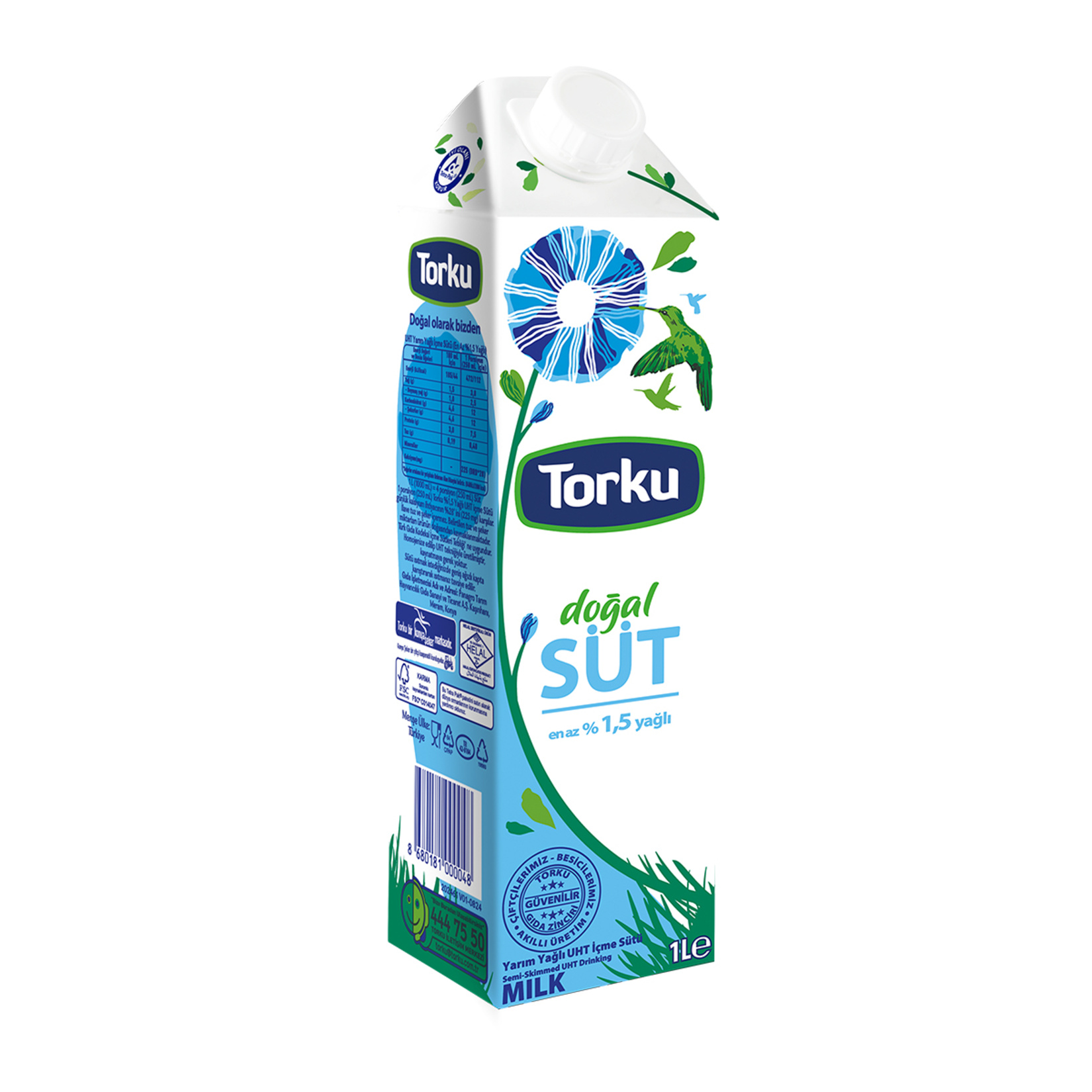 Torku Yarım Yağlı Süt 1 L
