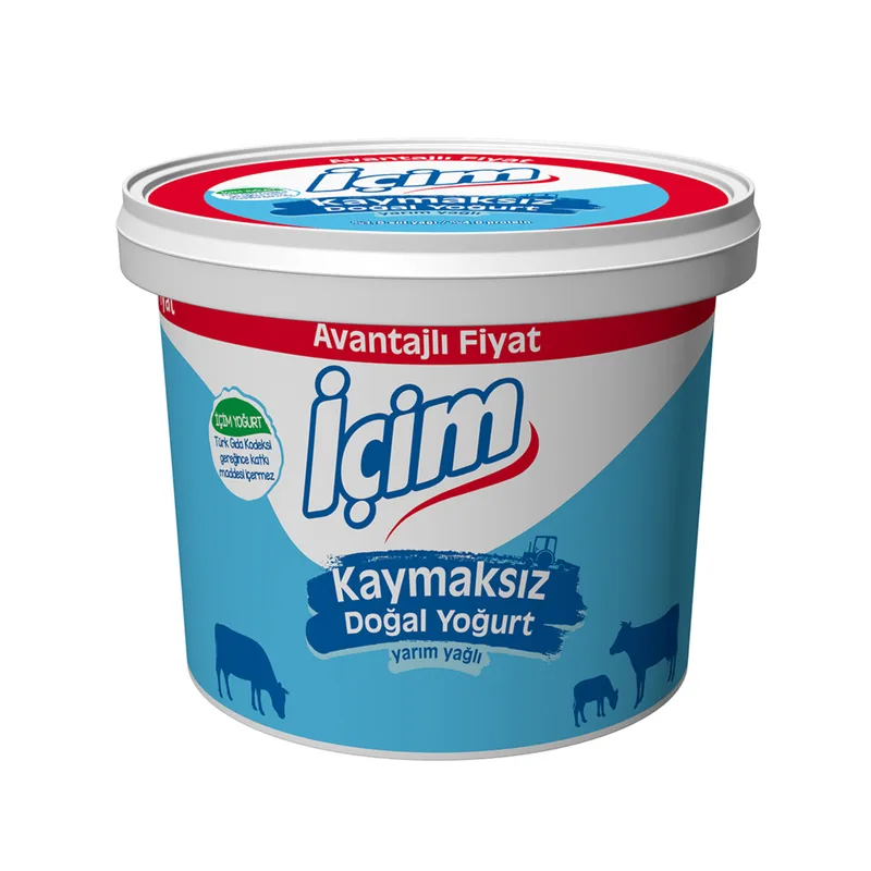İçim Doğal Yoğurt Yarım Yağlı 2000 g