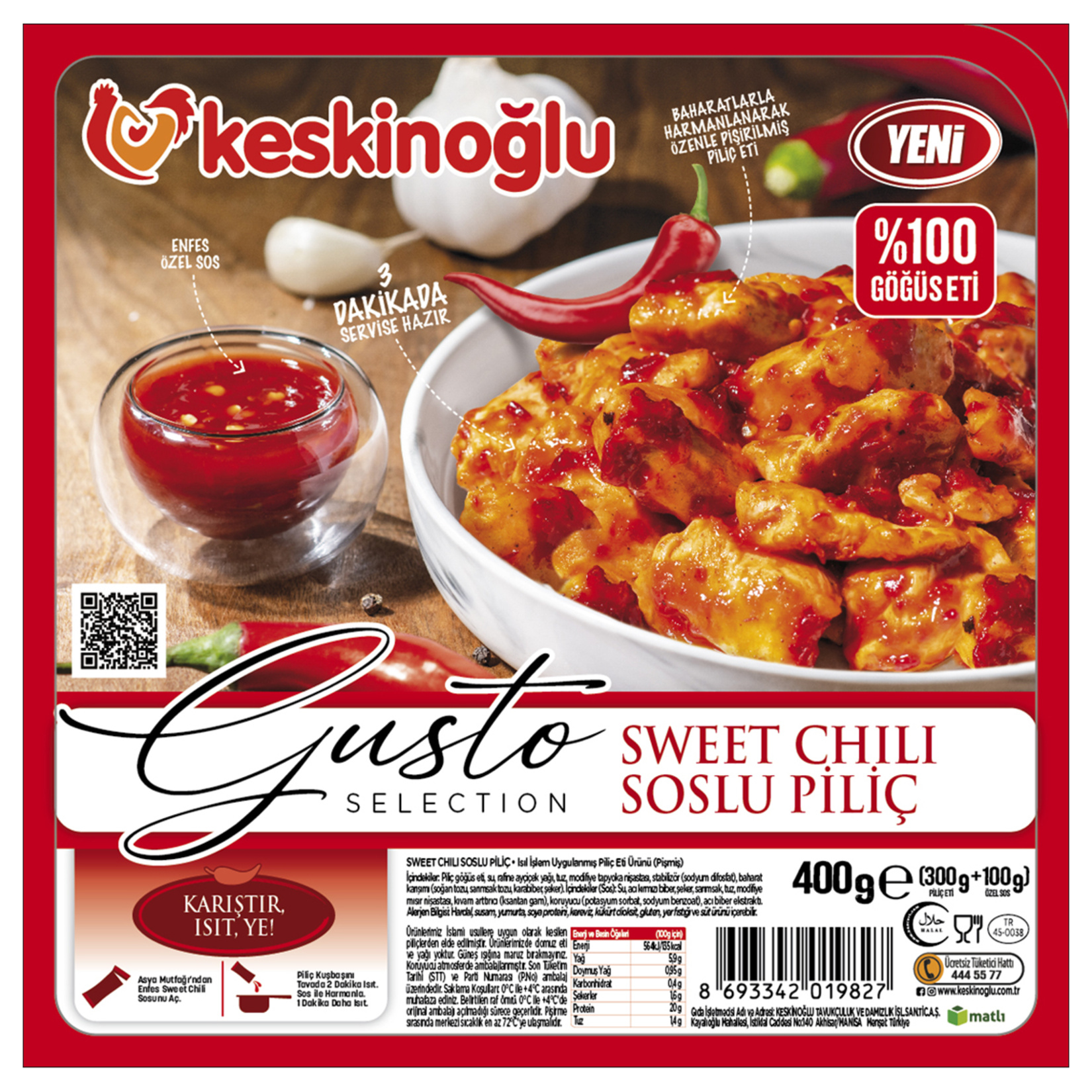Keskinoğlu Gusto Sweet Chili Soslu Piliç