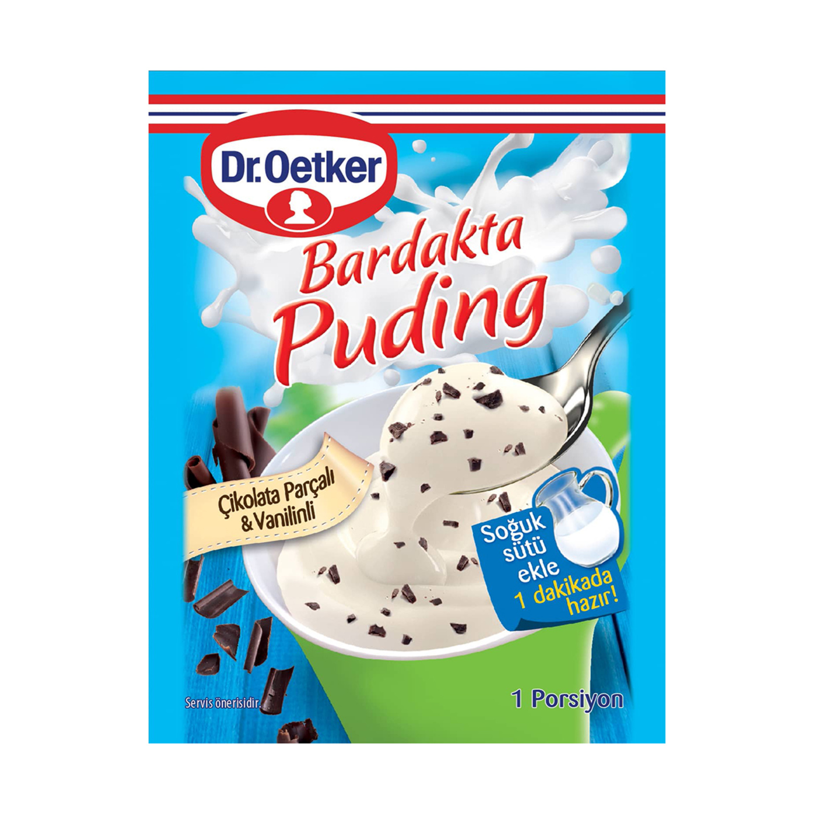 Dr. Oetker Bardakta Puding Çikolata Parçalı Vanilin