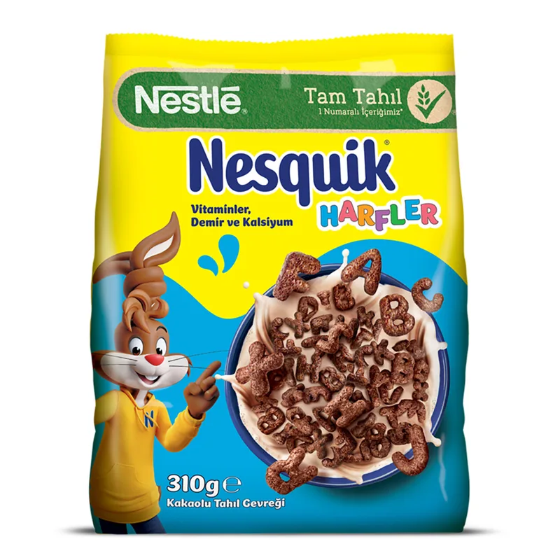Nestle Nesquik Harfler Kakaolu Buğday ve Mısır Gevreği 310 g