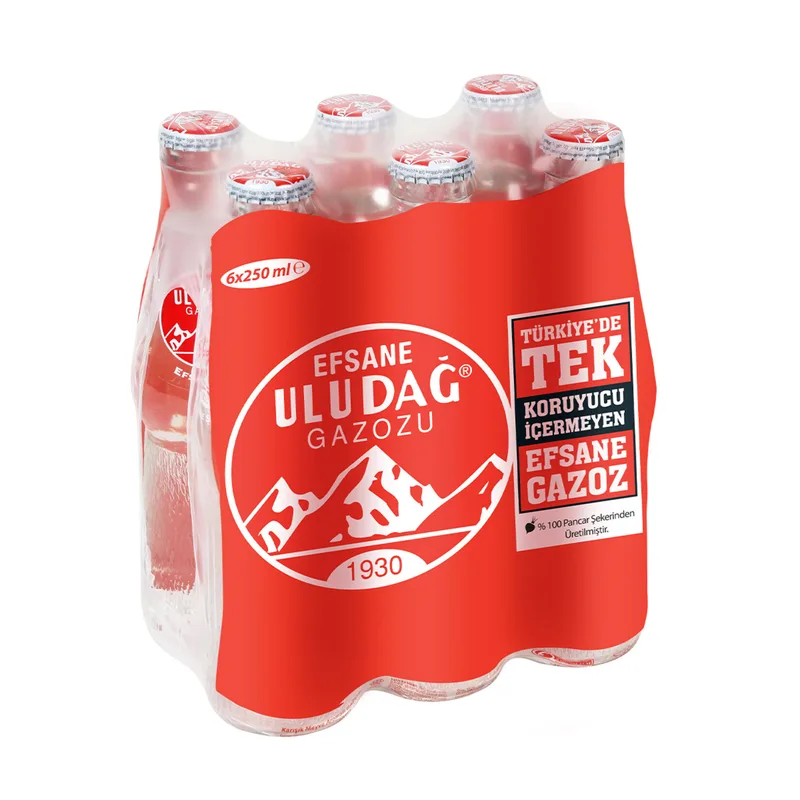 Uludağ Gazoz 6x250 ml Cam Şişe