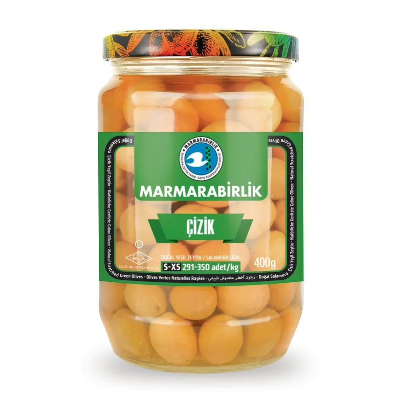 Marmarabirlik Çizik Yeşil Zeytin 291-350Adet/ Kg 400 g