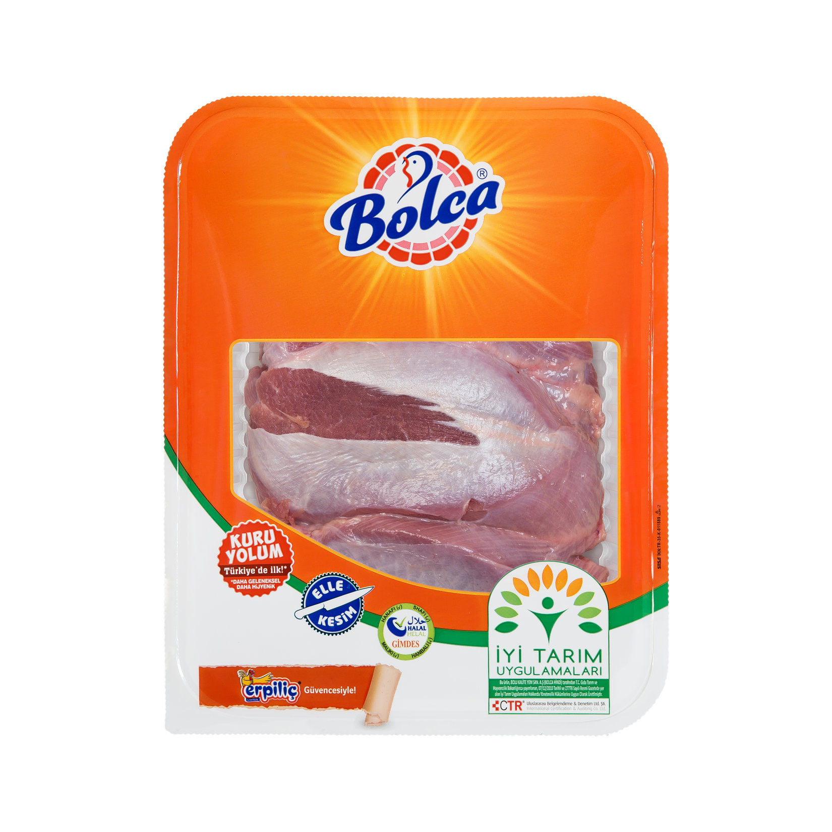 Bolca Tabaklı Alt But Kemiksiz Hindi