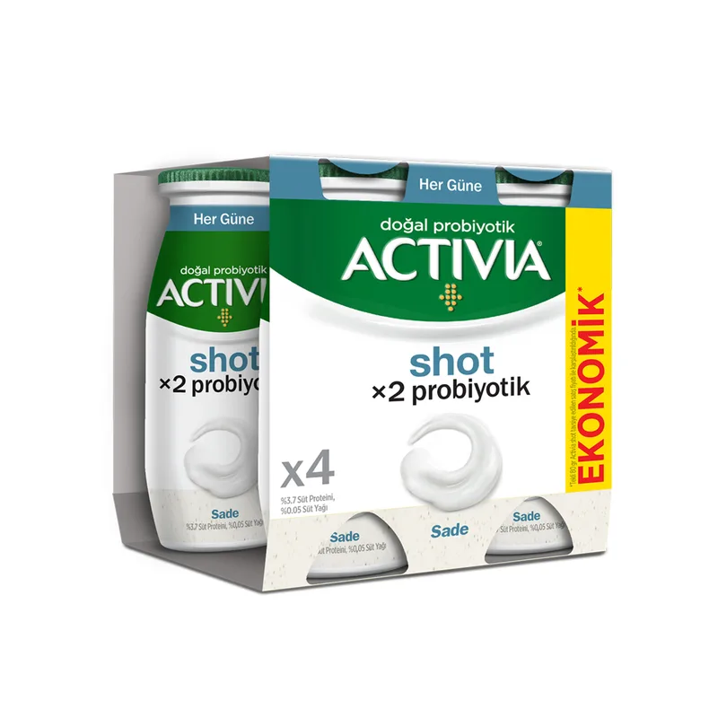 Activia Shot x2 Probiyotik Sade 4x80 ml