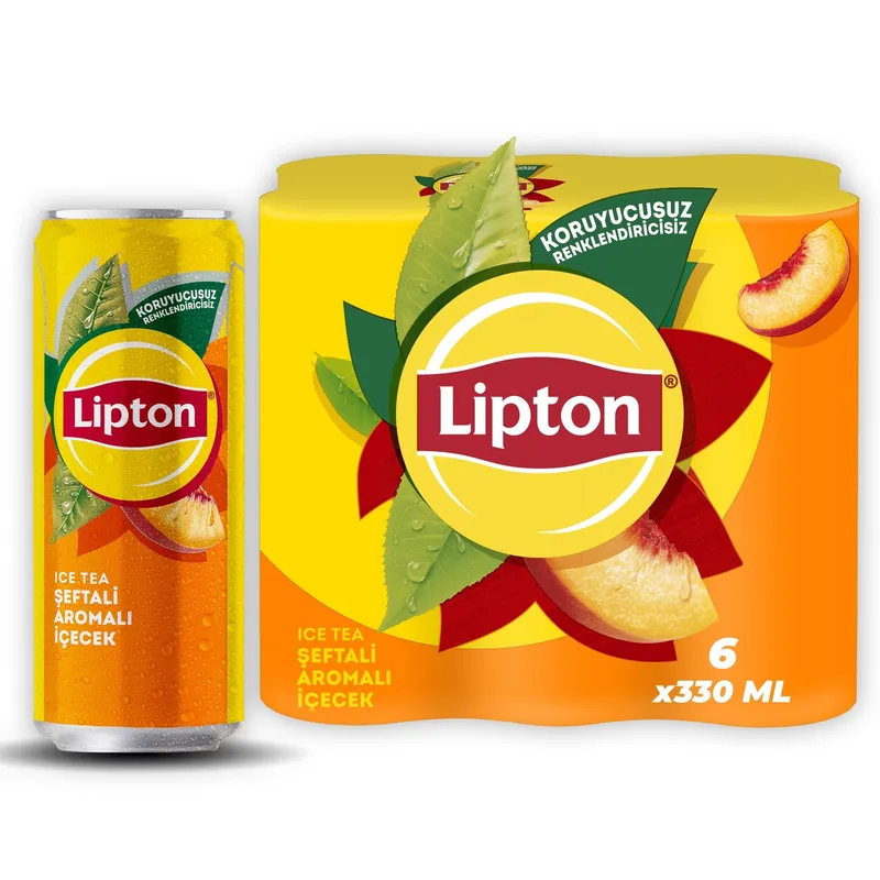 Lipton Ice Tea Şeftali 6x330 ml Kutu