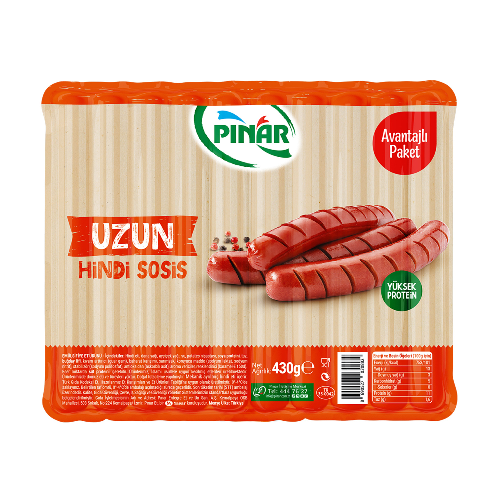 Pınar Hindi Uzun Sosis