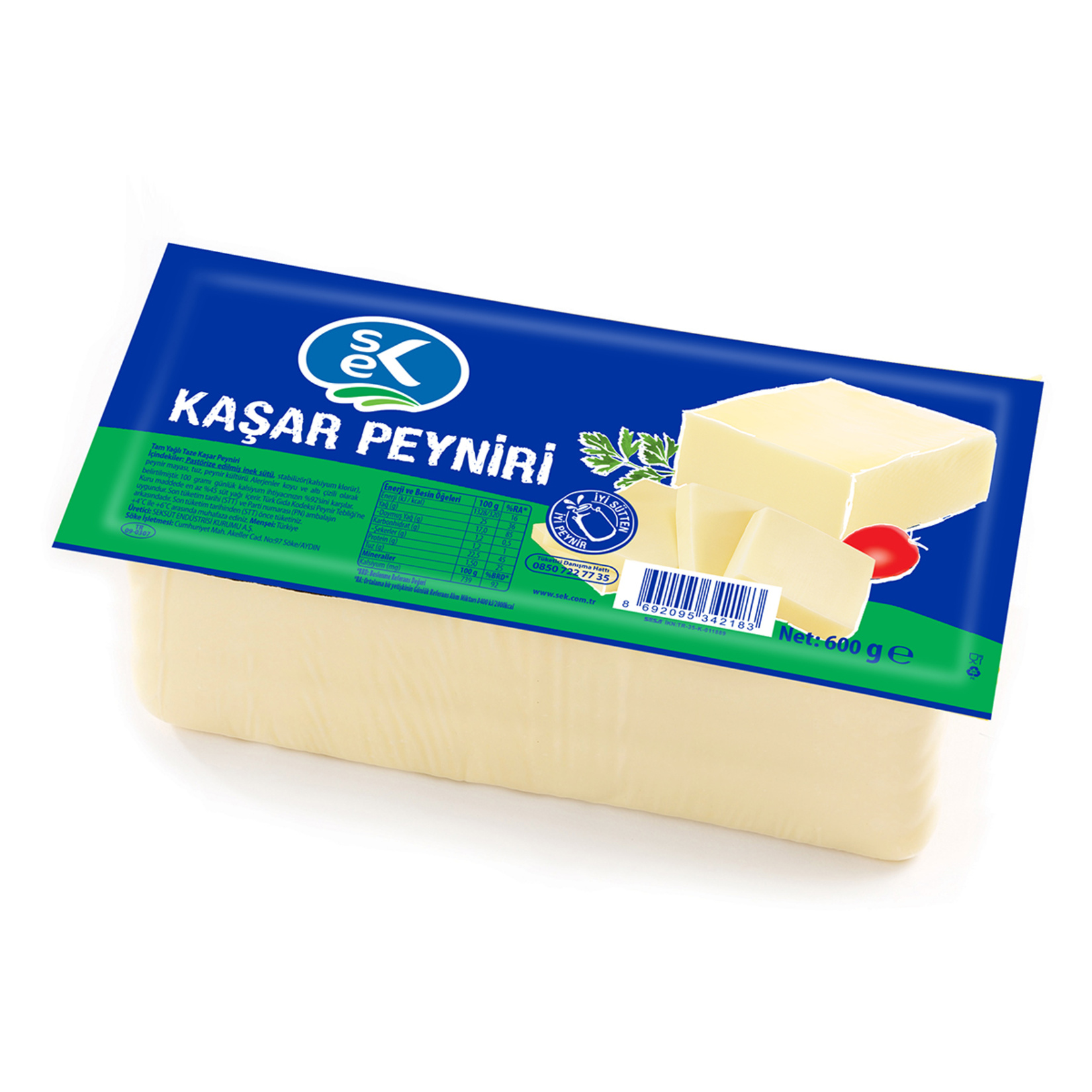Sek Tam Yağlı Taze Kaşar Peyniri
