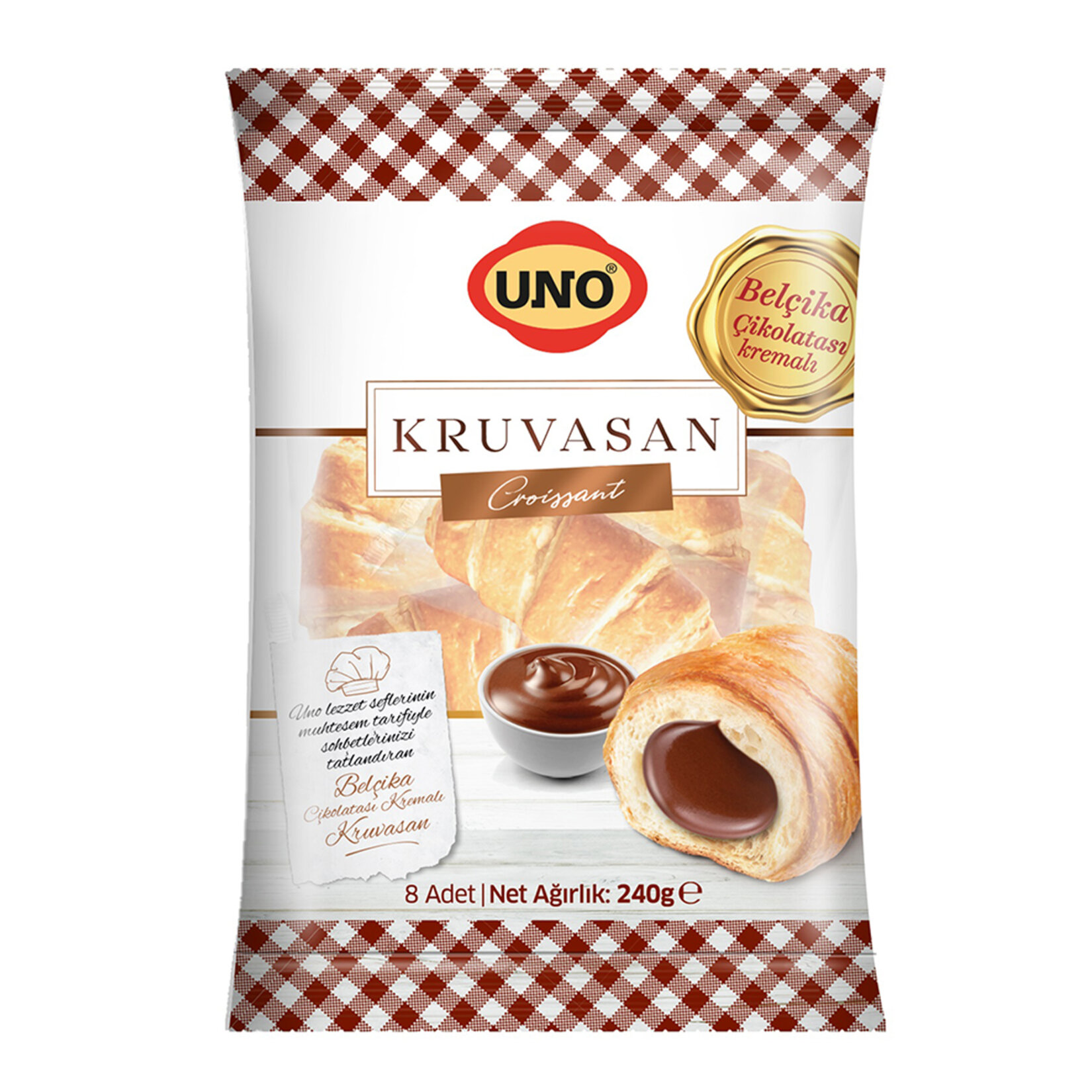 Uno Çikolata Kremalı Kruvasan 8'li