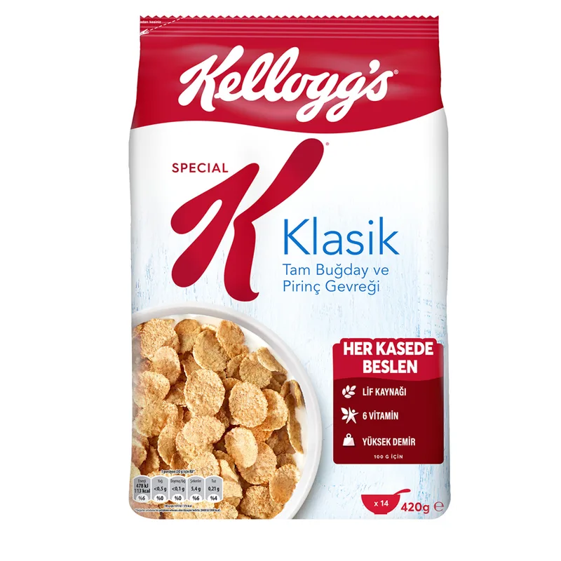 Kellogg's Special K Klasik Tam Buğday ve Pirinç Gevreği 420 g