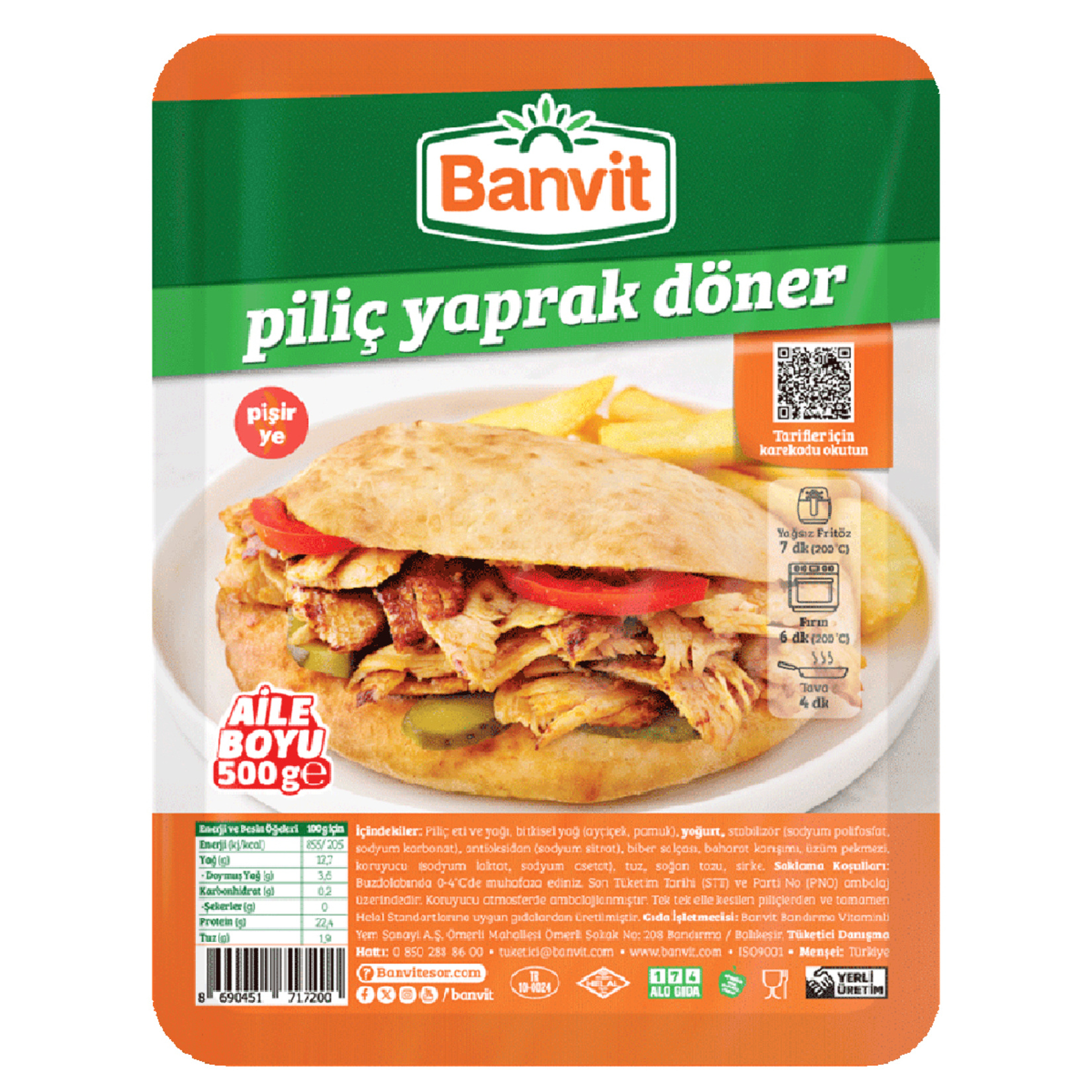Banvit Piliç Yaprak Döner 500 g