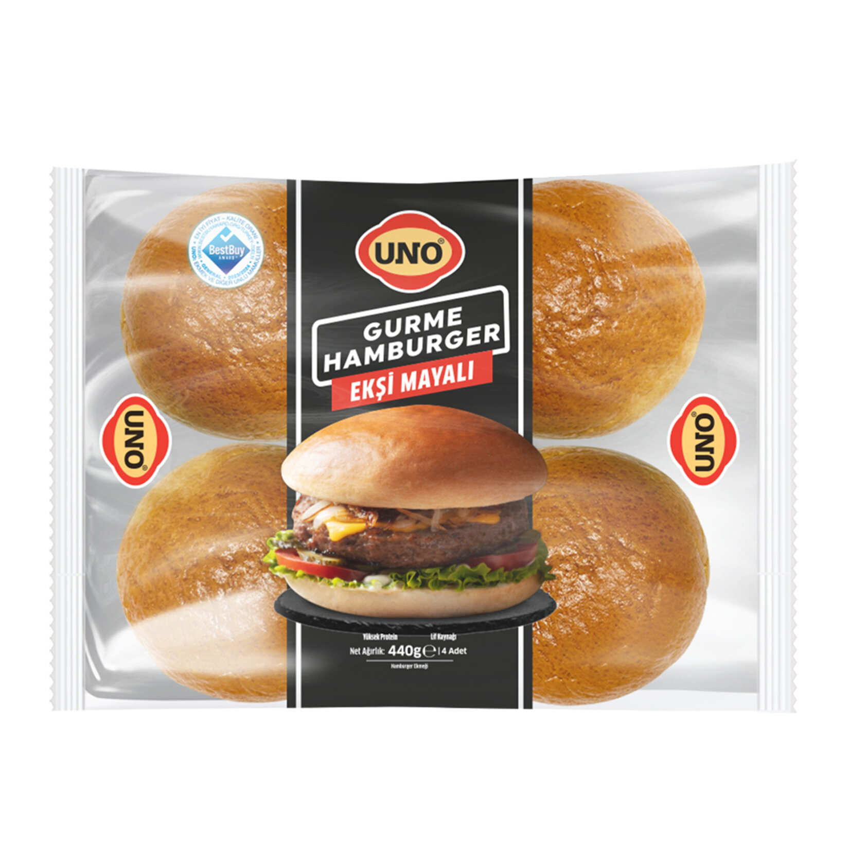 Uno Gurme Hamburger Ekmeği 4x110 g