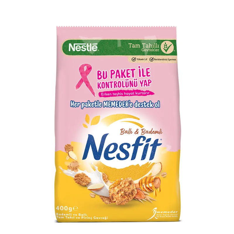 Nestle Nesfit Ballı Bademli Tam Tahıl ve Pirinç Gevreği 400 g