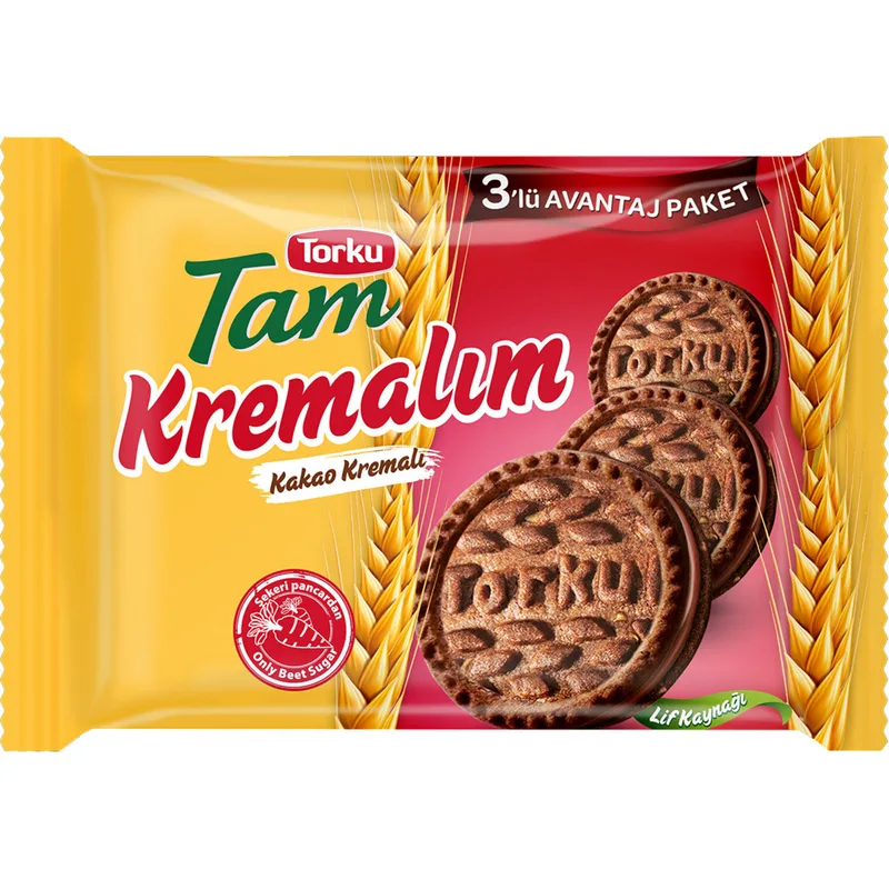Torku Tam Kremalım Kakao Kremalı Bisküvi 249 g