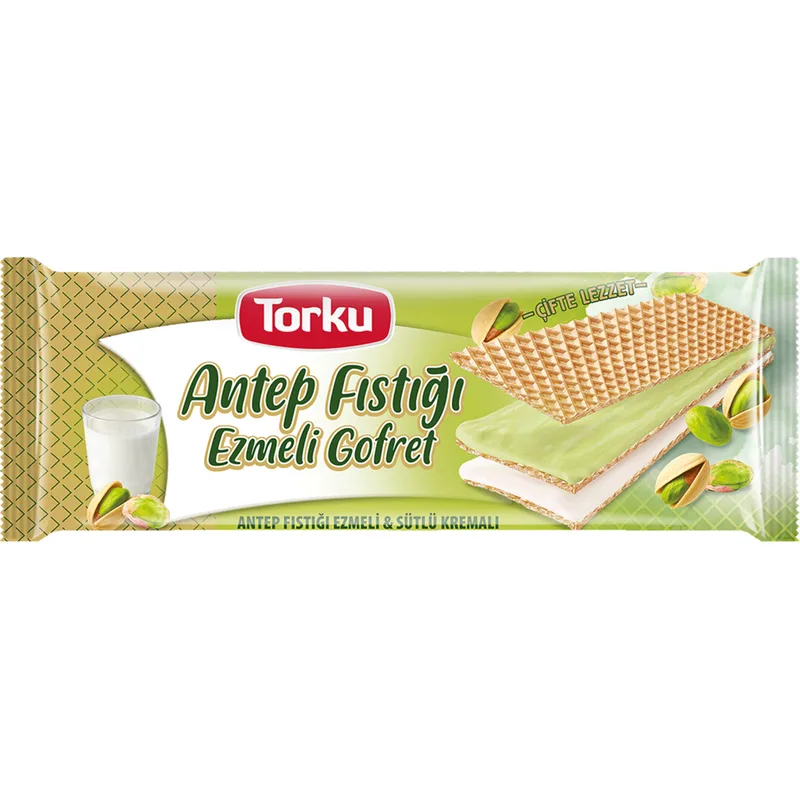 Torku Antep Fıstığı Ezmeli Sütlü Kremalı Gofret 142 g