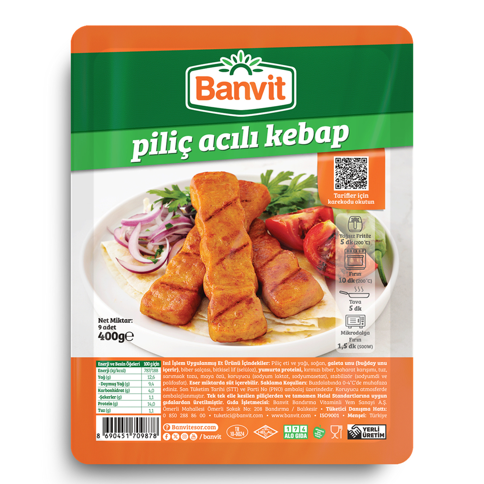 Banvit Piliç Acılı Kebap
