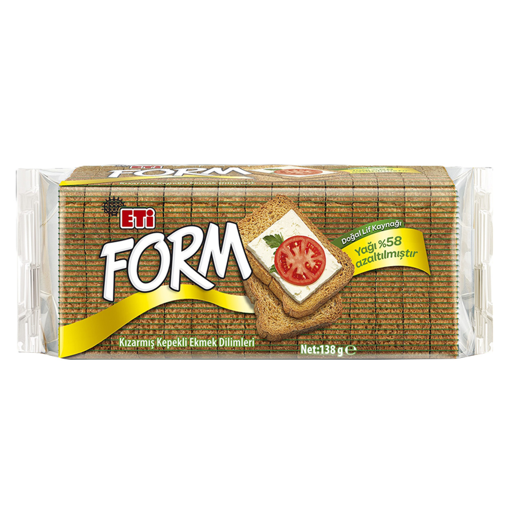 Eti Form Kızarmış Kepekli Ekmek Dilimleri