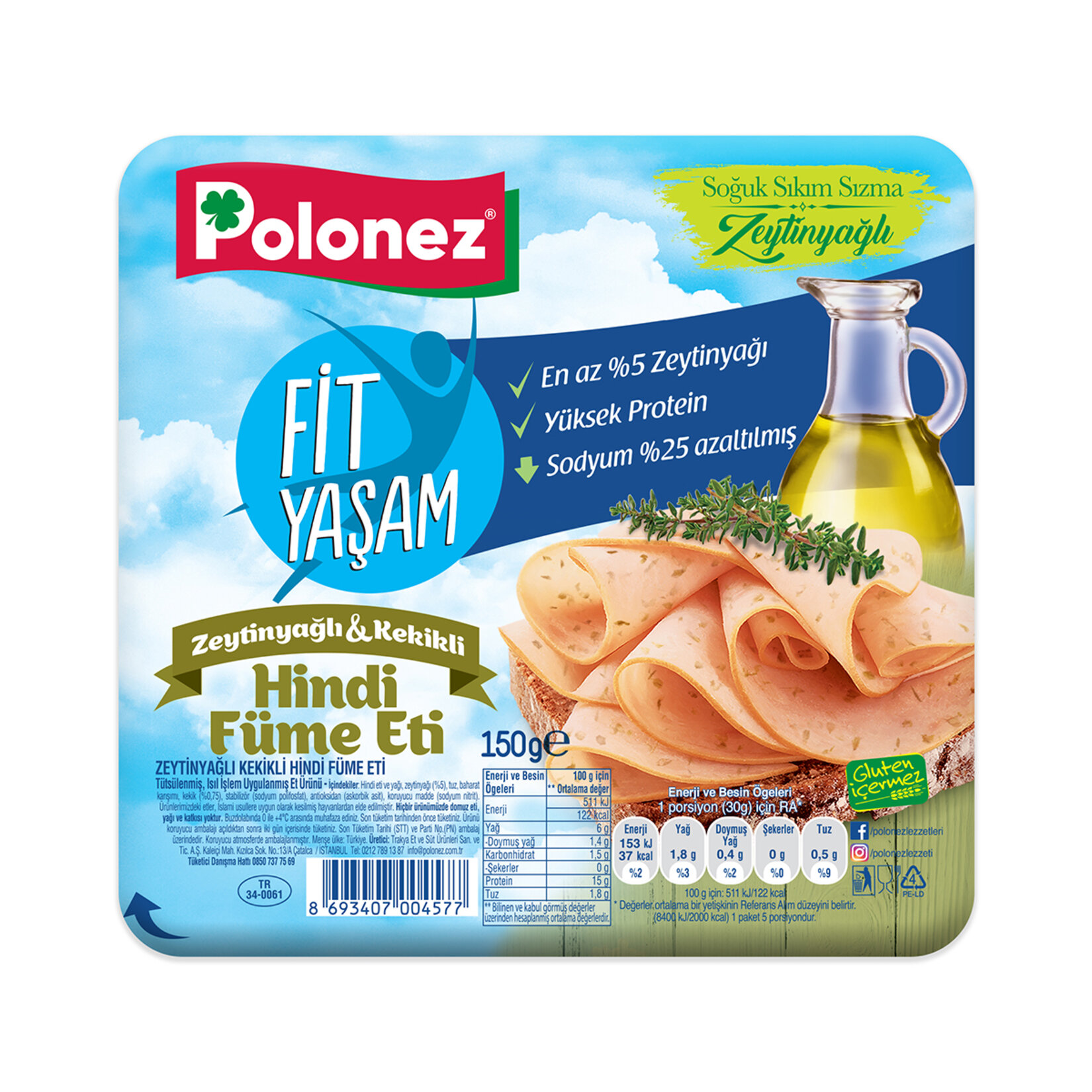 Polonez Zeytinyağlı Kekikli Hindi Füme