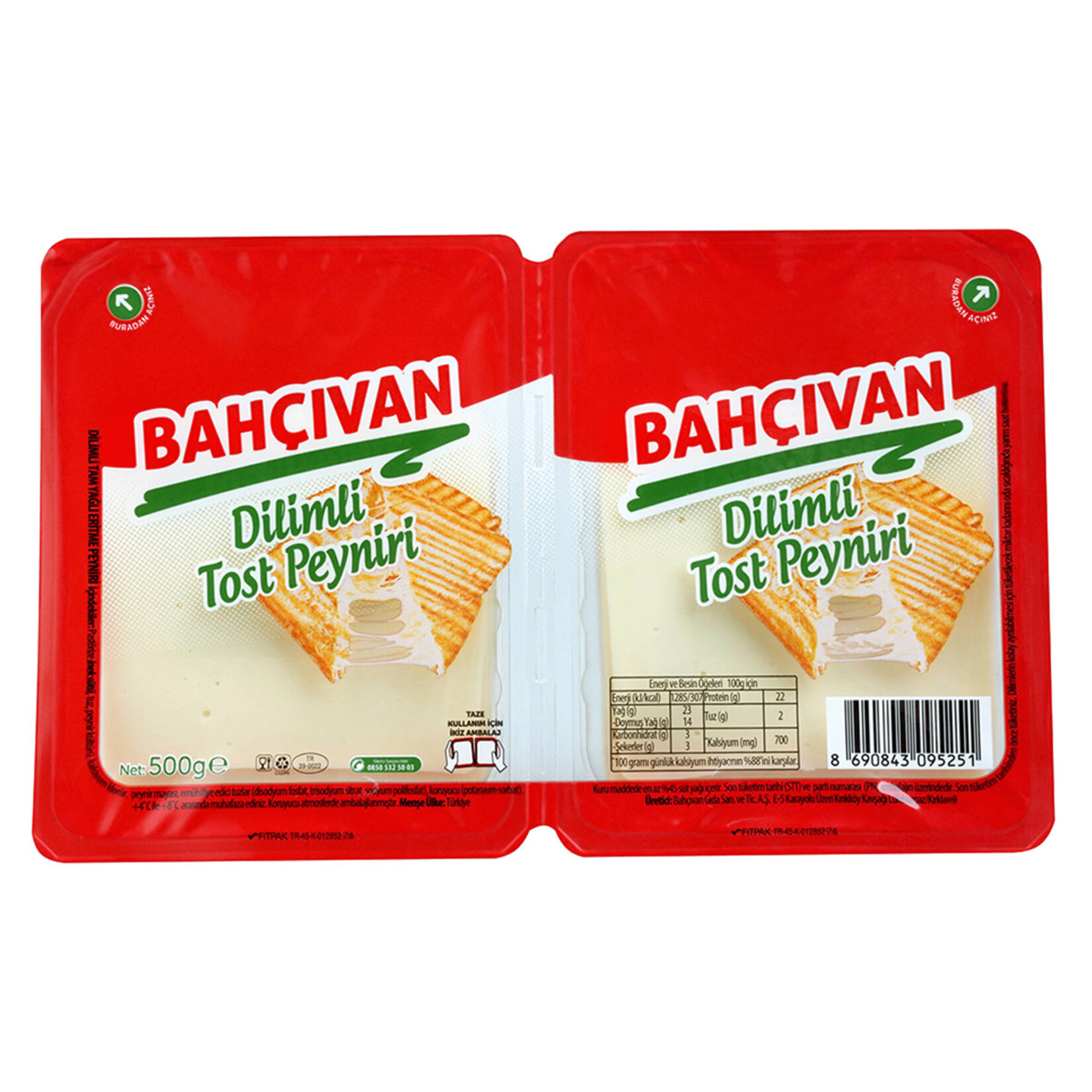 Bahçıvan Dilimli Tost Peyniri