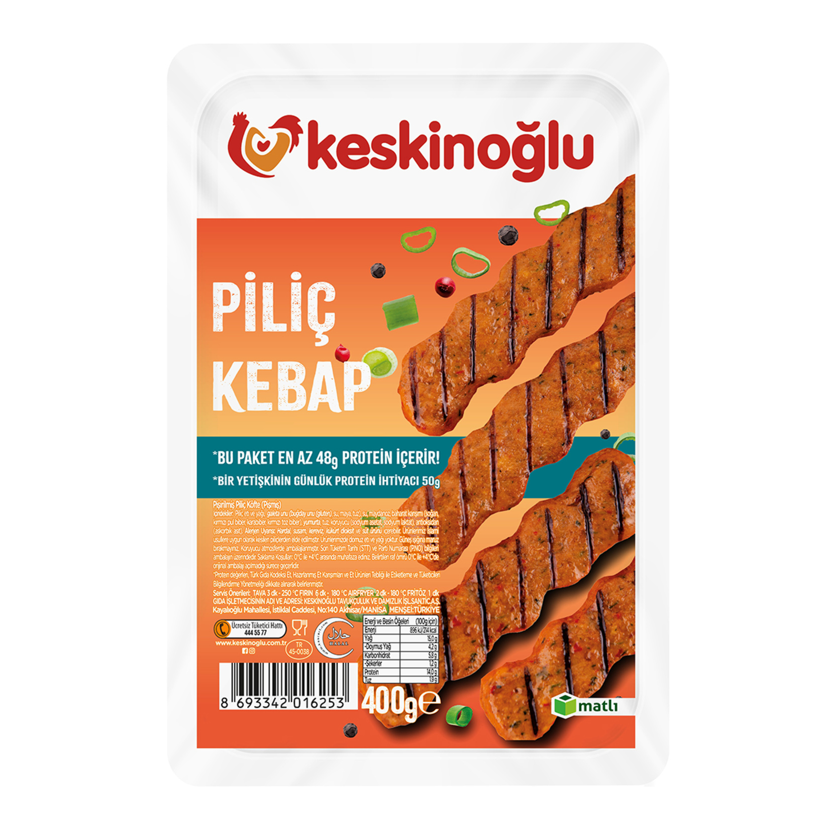 Keskinoğlu Acılı Piliç Kebap