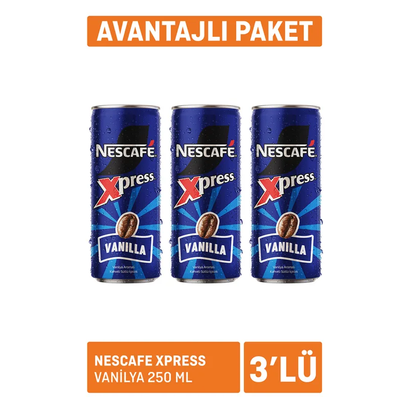 Nescafe Xpress Vanilya 3x250 ml Paket