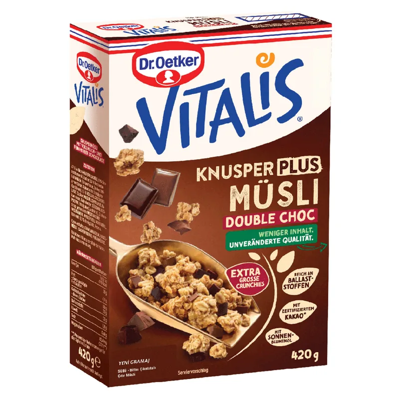 Dr.Oetker Vitalis Sütlü Bitter Çikolatalı Çıtır Müsli 420 g