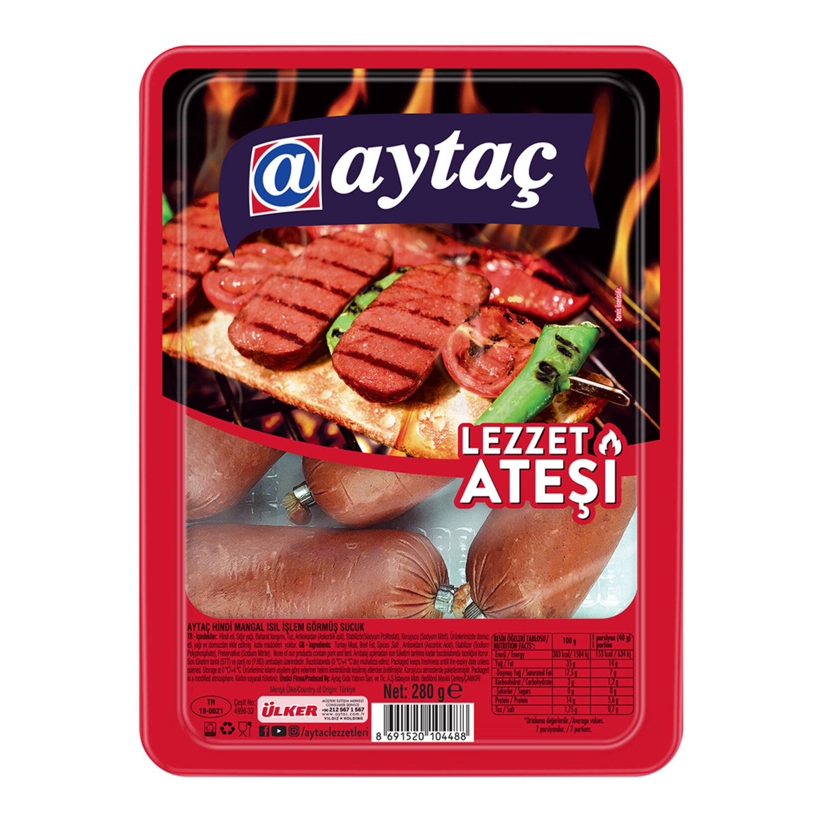 Aytaç Isıl İşlem Görmüş Hindi Sucuk