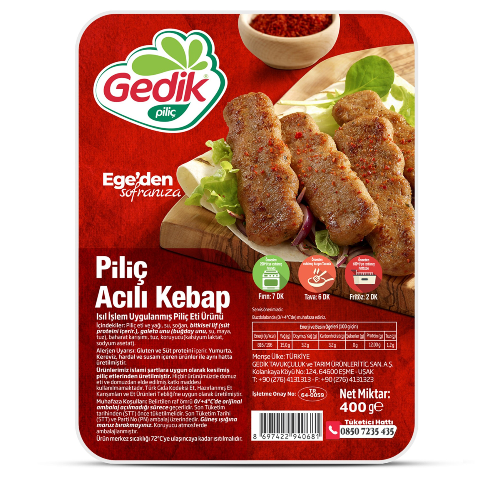 Gedik Piliç Acılı Kebap