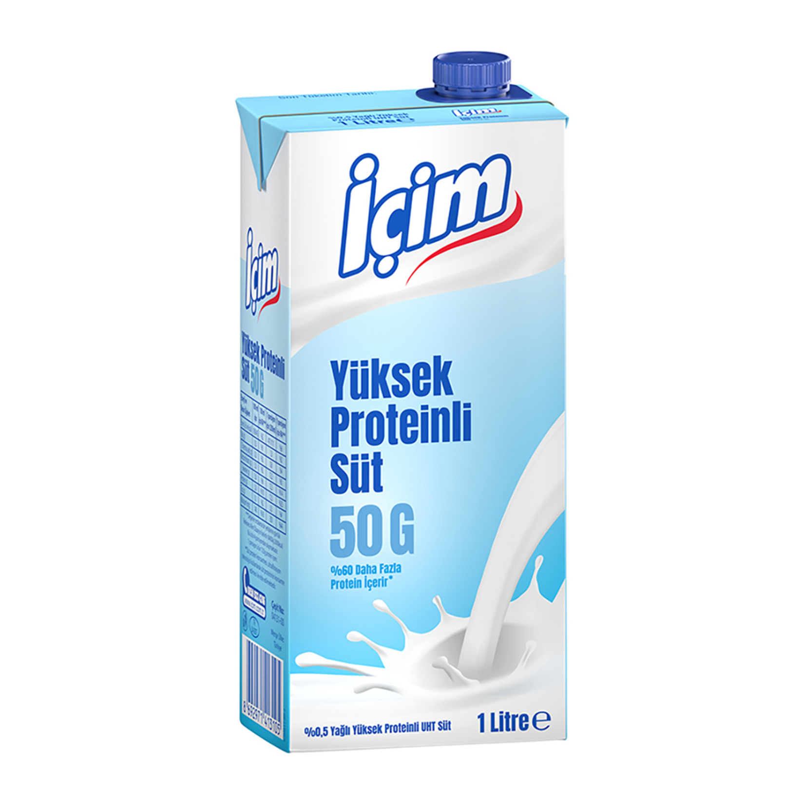 İçim %0,5 Yağlı Yüksek Proteinli Uht İçme Sütü 1 L