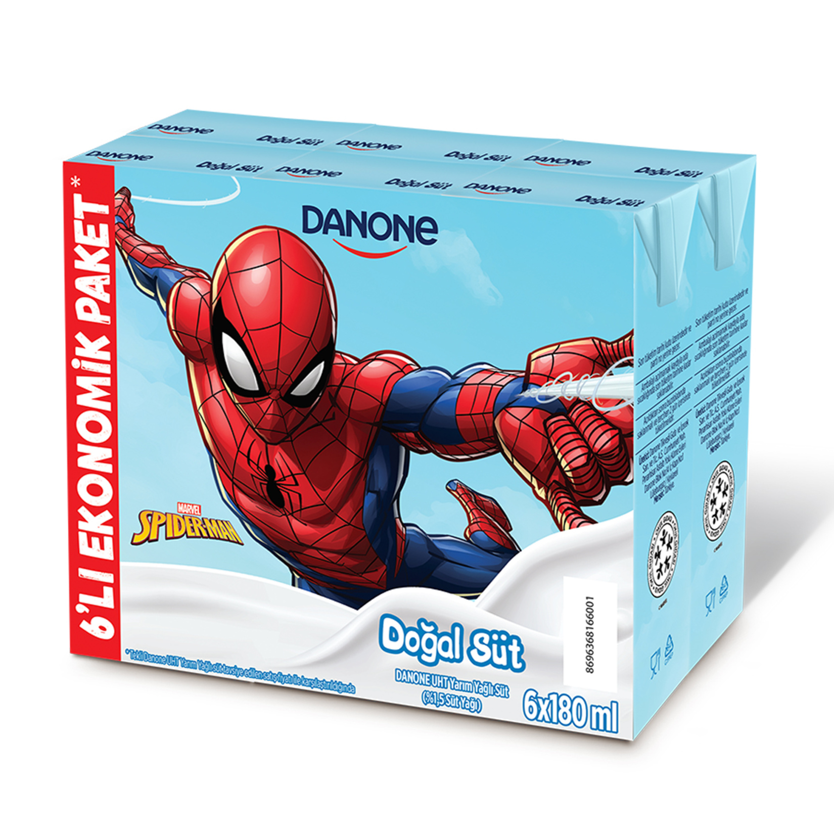 Danone Doğal Süt 6x180 ml