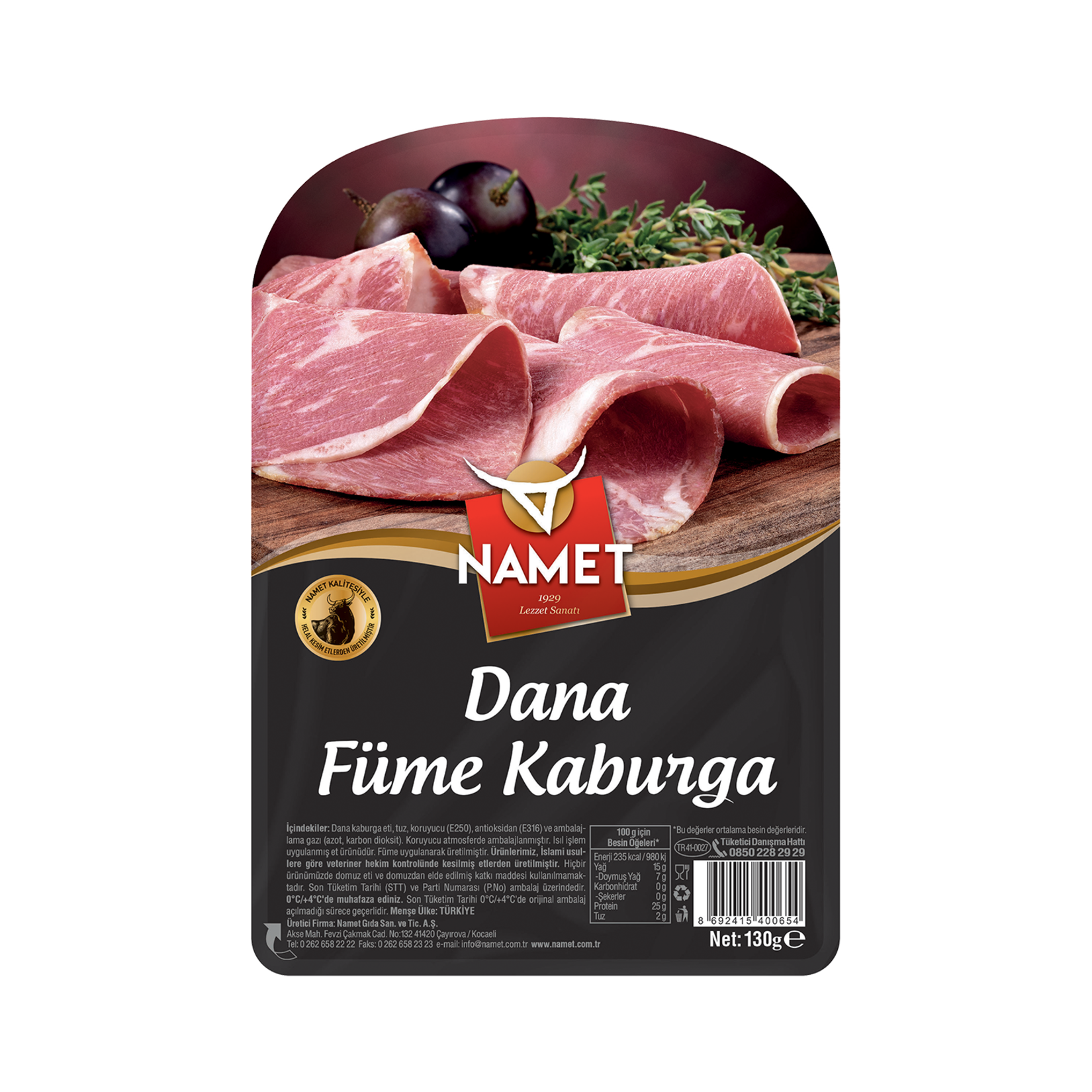 Namet Dana Kaburga Füme Et