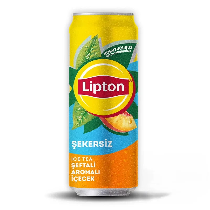 Lipton Ice Tea Şekersiz Şeftali 330 ml Kutu
