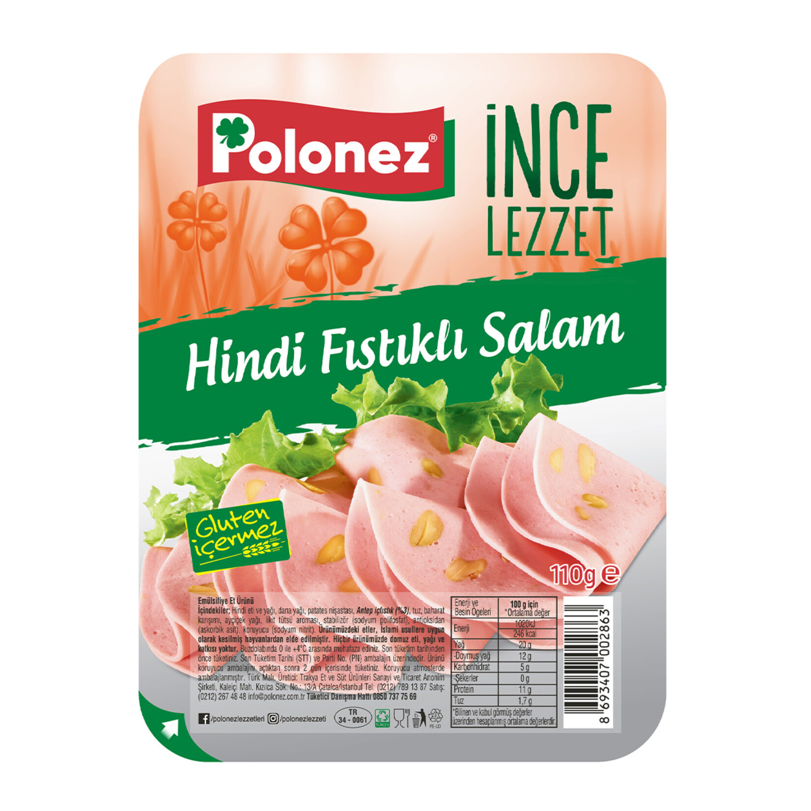 Polonez Hindi Fıstıklı Salam