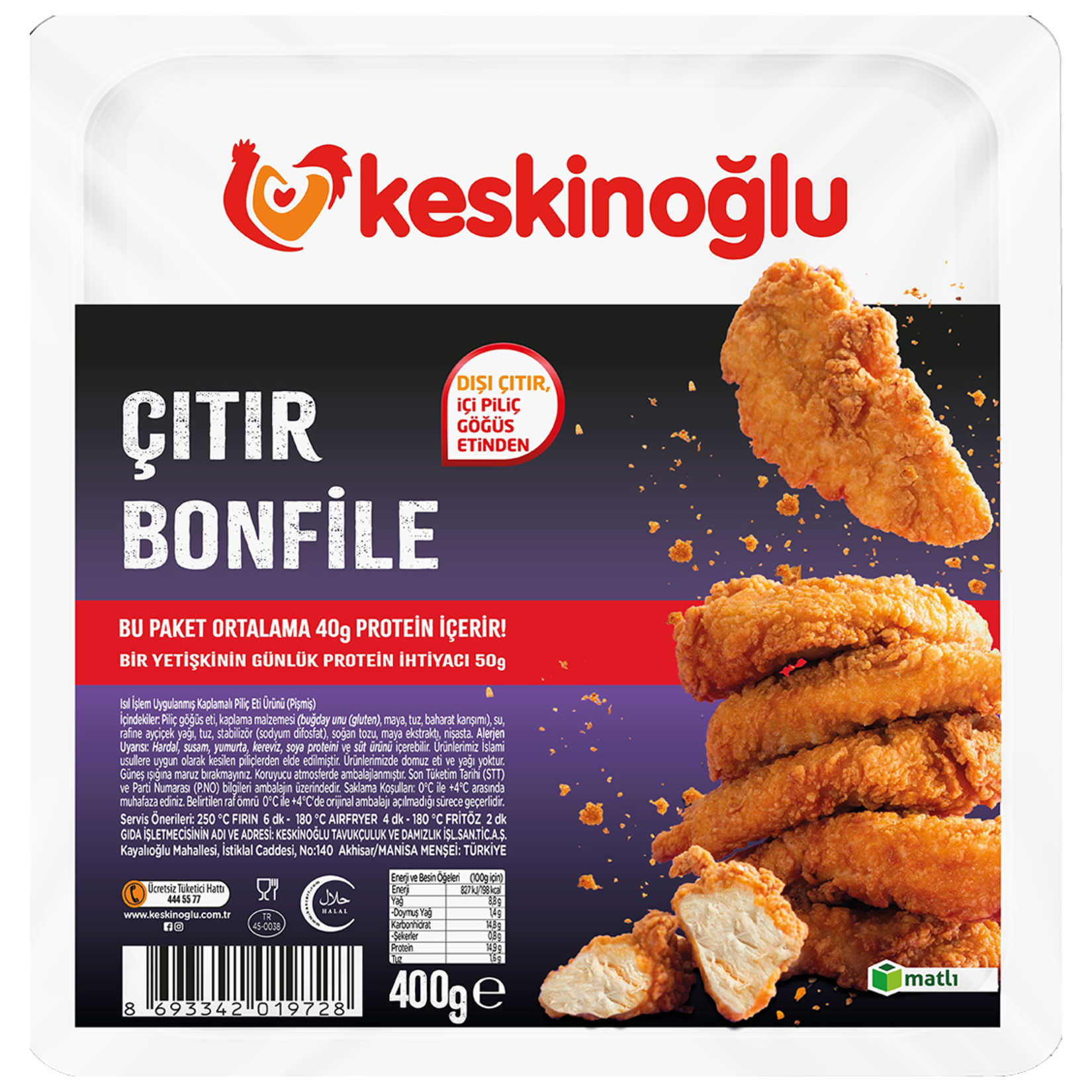 Keskinoğlu Piliç Çıtır Bonfile
