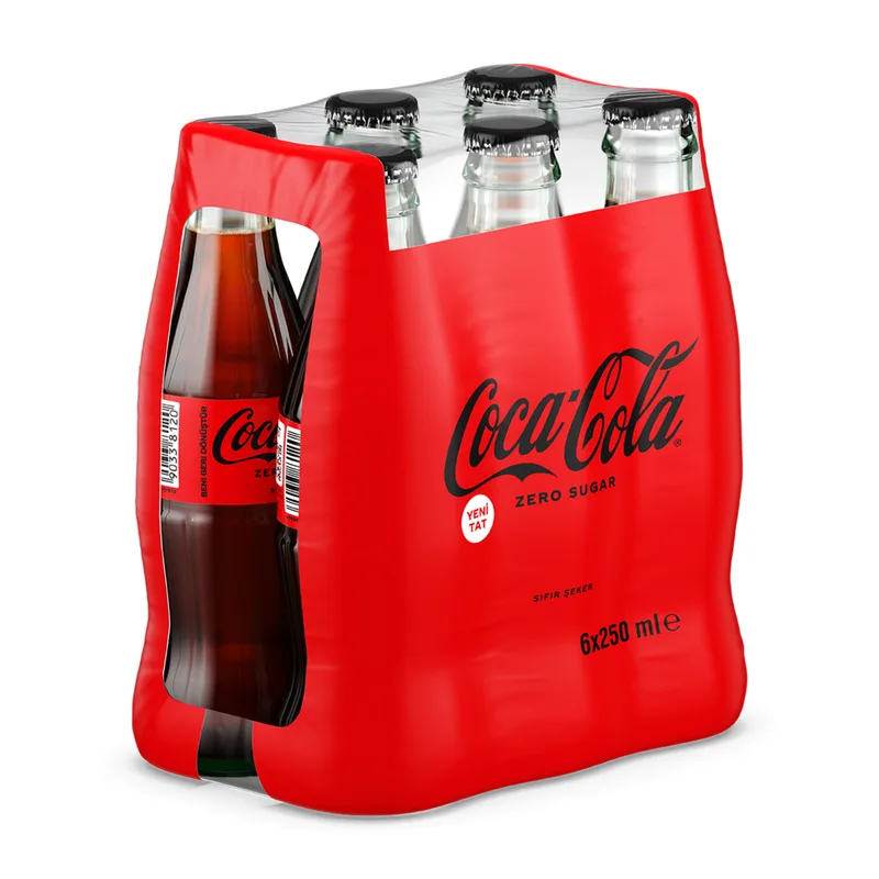 Coca-Cola Zero Sugar 250 ml 6'lı Cam Şişe