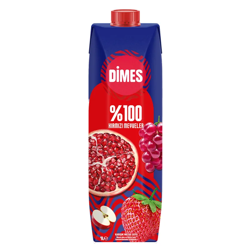Dimes %100 Kırmızı Meyveler 1 L